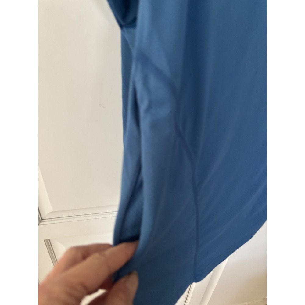 LOOVOO Womens Blue Long Sleeve Activewear Top Thumbholes Side‎ Pocket Size L - Picture 6 of 7